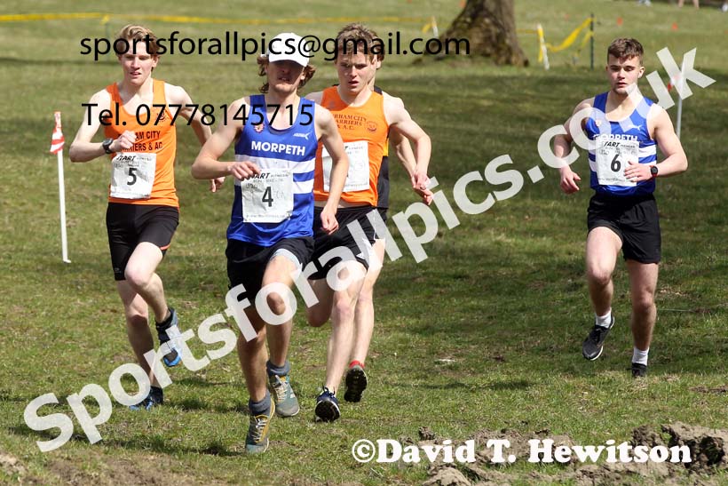 Masters men 2021 NECAA Cross Country Relays, Thornley Farm, Peterlee, Saturday, April 10th. Photo: David T. Hewitson/Sports for All Pics